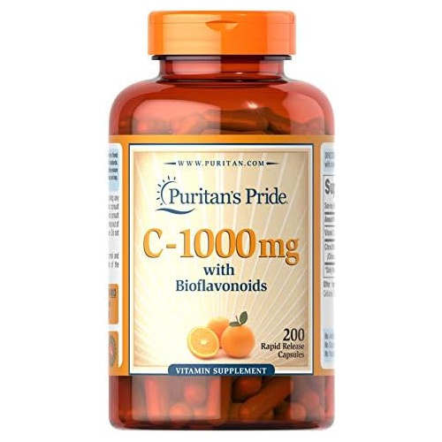  Puritans Pride Vitamin C with Bioflavonoids for Immune System Support & Skin Health Capsules