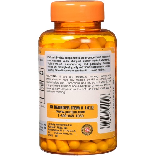  Puritans Pride Vitamin C with Bioflavonoids for Immune System Support & Skin Health Capsules