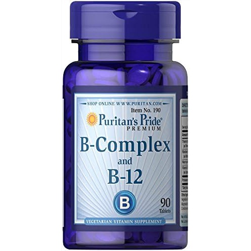  Puritans Pride Vitamin B-Complex and Vitamin B-12-90 Tablets…