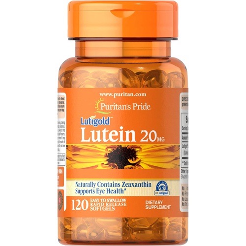  Lutein 20 mg with Zeaxanthin Softgels, Supports Eye Health* 120 Count by Puritans Pride