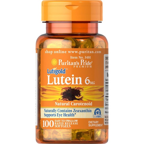  Puritans Pride Lutein 6 Mg with Zeaxanthin Supports Eye Health, 200 Count