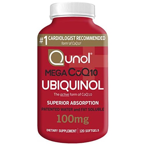  Ubiquinol CoQ10 100mg Softgels, Qunol Mega Ubiquinol 100mg - Superior Absorption - Active form of Coenzyme Q10 for Heart Health & Healthy Blood Pressure Levels - 4 Month Supply - 1
