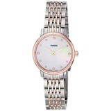 Rado Womens Coupole Classic Stainless Steel/PVD Quartz Dress Watch Strap, 2 Tone: Silver/Rose Gold, 13 (Model: R22897923)
