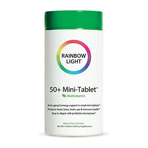  Rainbow Light - 50+ Mini-Tablet Food-Based Multivitamin - Age-defense Formula Probiotic and Antioxidant Formula; Vitamins and Minerals Support Immune, Heart, Skin, Eye, Bone and Pr