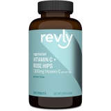 Amazon Brand - Revly Vitamin C 1,000mg with Rose Hips, Gluten Free, Vegetarian, 300 Tablets