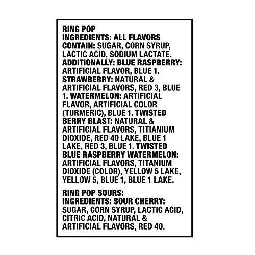  Ring Pop Individually Wrapped Bulk Lollipop Variety Party Pack  20 Count Lollipop Suckers w/ Assorted Flavors - Fun Candy for Birthdays and Celebrations