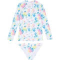 Roxy Kids Good Romance Long Sleeve Zip-Up Rashguard Set (Big Kids)