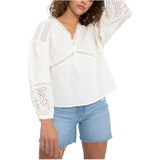Sanctuary Heirloom Gauze with Lace Popover Top