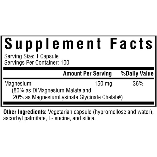  Optimal Magnesium 100 Vegetarian Capsules Seeking Health Provides 150 mg of Pure Magnesium Magnesium Supplement
