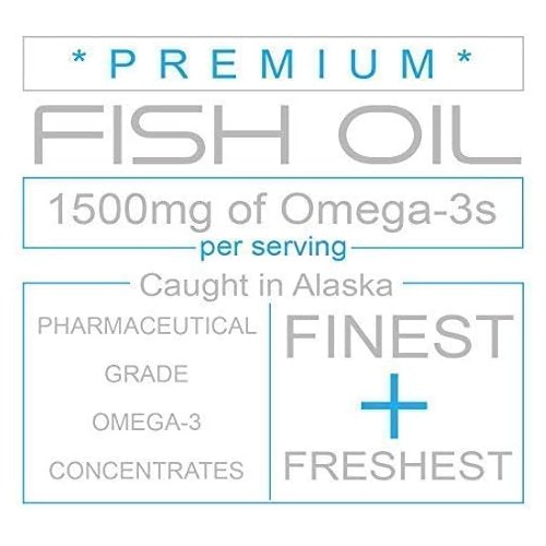  SmarterVitamins Omega 3 Fish Oil, Strawberry Flavor, Burpless, Tasteless, 2000mg, DHA EPA Triple Strength Brain Support, Joint Support, Made with AlaskOmega, Heart Support