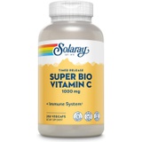 SOLARAY Super Bio Vitamin C 1000mg, Buffered, Time Release Capsules with Bioflavonoids, Two-Stage for High Absorption & All Day Immune Support, Vegan, 60 Day Guarantee, 125 Serving