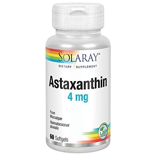  SOLARAY Astaxanthin 4 mg Antioxidant Healthy Eye, Skin, Cardiovascular Function & Joint Support 60 Softgels