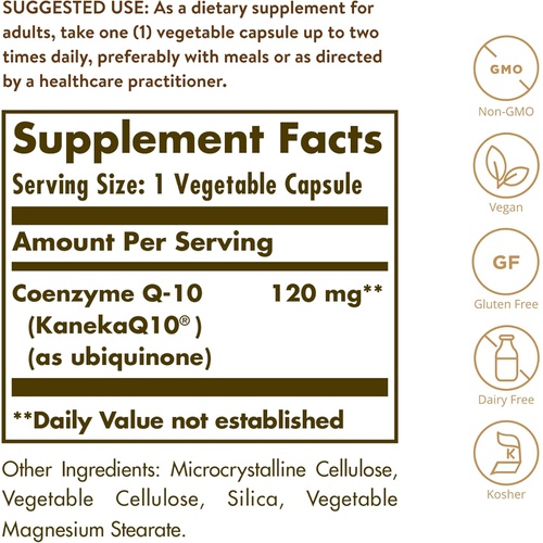  Solgar  Vegetarian CoQ-10 120mg, 60 Vegetable Capsules