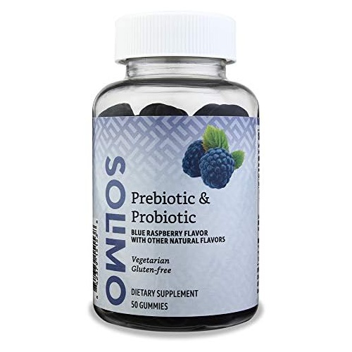  Amazon Brand - Solimo Prebiotic & Probiotic 2 Billion CFU, 50 Gummies (2 Gummies per Serving)