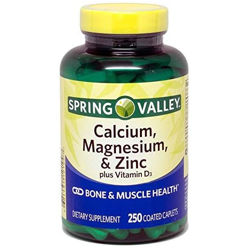  Spring Valley - Calcium Magnesium and Zinc, Plus Vitamin D3, 250 Coated Caplets