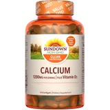 Sundown Calcium 1200mg with Vitamin D3 25mcg Softgels for Immune Support, Non-GMO Dairy-Free, Gluten-Free, 170 Count