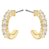 Swarovski Mini Hoop hoop earrings, White, Gold-tone plated