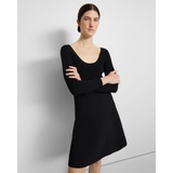 Theory Flared Mini Dress in Crepe Knit