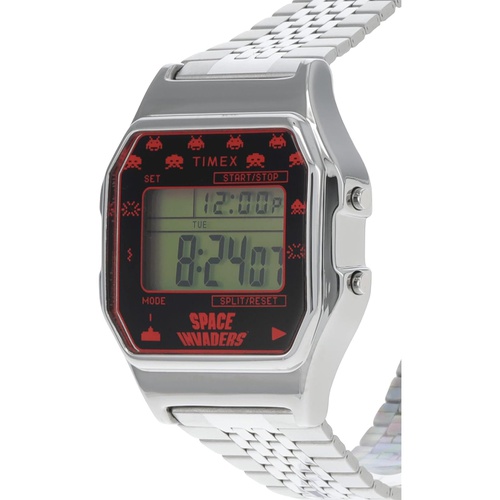  34 mm Timex T80 X Space Invaders Stainless Steel Bracelet Watch
