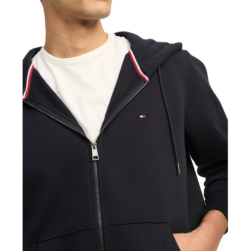 타미힐피거 Tommy Hilfiger Mens Long Sleeve Zip Front Flag Logo Hoodie