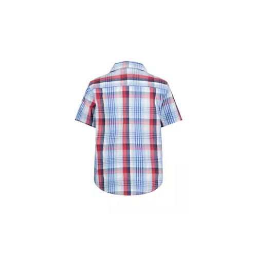 타미힐피거 Boys 4-7 Short Sleeve Frame Plaid Shirt