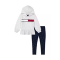Girls 4-6x Graphic Fleece Hoodie and Printed Leggings Set