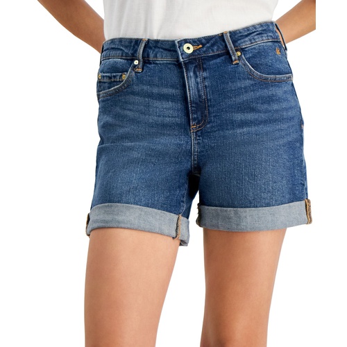 타미힐피거 Womens TH Flex Cuffed Denim Shorts