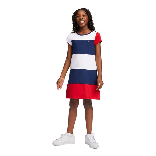 타미힐피거 Little Girls Colorblock Jersey Dress