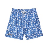 Toobydoo Geo Blue Classic Swim Shorts (Toddleru002FLittle Kidsu002FBig Kids)