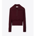 Tory Burch POLO BUTTON SWEATER