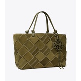 Tory Burch MILLER SUEDE WOVEN TOTE