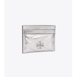 Tory Burch KIRA CHEVRON METALLIC PAVE LOGO CARD CASE