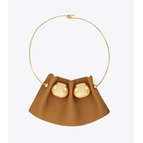 Tory Burch FLUTED LEATHER COLLAR NECKLACE