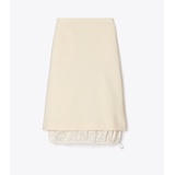Tory Burch DOUBLE-FACED WOOL SKIRT