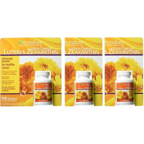  Trunature Vision Complex Lutein and Zeaxanthin MegaSize 3Pack (140 Count Each )