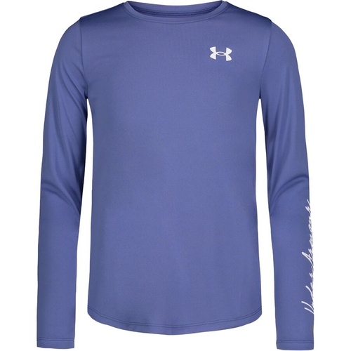 언더아머 Script Logo UPF Long-Sleeve Shirt - Girls