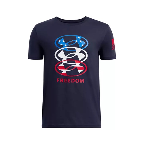 언더아머 Under Armour' Boys 8-20 UA Freedom Stacked Logo Short Sleeve T-Shirt