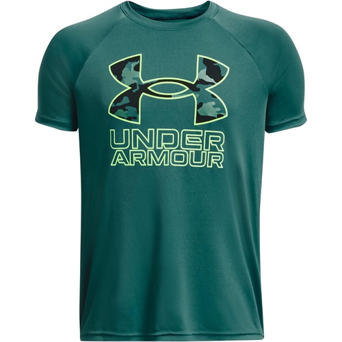언더아머 Under Armour Kids Tech Hybrid Print Fill Short Sleeve (Big Kids)