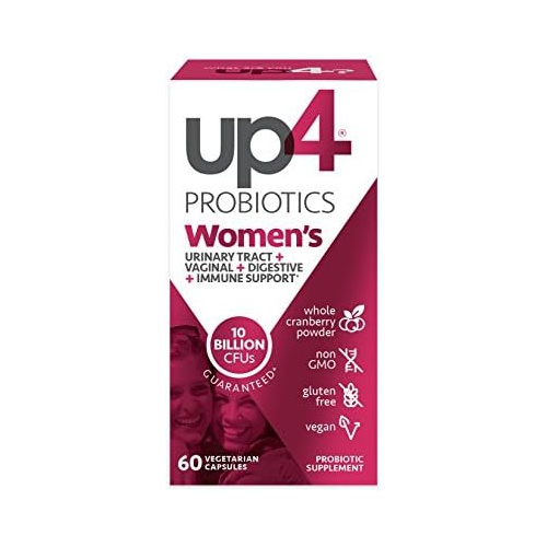  up4 Probiotic Supplement for Women, Vaginal, Digestive and Immune Support, 50 Billion CFUs Guaranteed, Non-GMO, Gluten Free, Soy Free, Vegan, 60 Count
