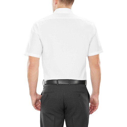  Van Heusen Mens Short Sleeve Dress Shirt Regular Fit Poplin Solid