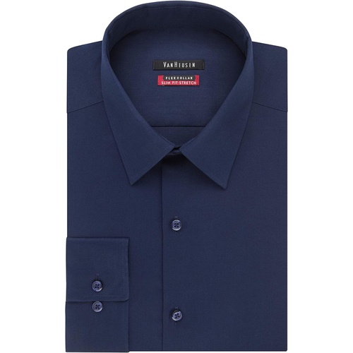  Van Heusen Mens Dress Shirt Slim Fit Flex Collar Stretch Solid