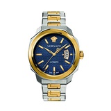 Versace Mens Dylos Automatic Stainless Steel Casual Watch, Color:Two Tone (Model: VAG030016)