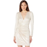 Vince Camuto Long Sleeve Cocktail Dress with Ruched Wrap Skirt