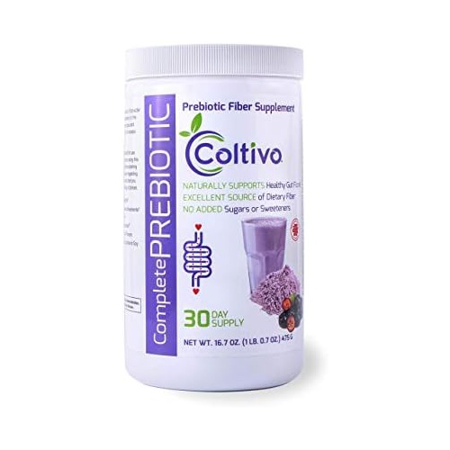 Visceral Health, LLC Coltivo Prebiotic Fiber Powder 16.7oz - Soluble Fibers - Daily Superfoods Supplement - Supports Healthy Digestion Hunger Control and Constipation Relief - Growth of Beneficial Gut
