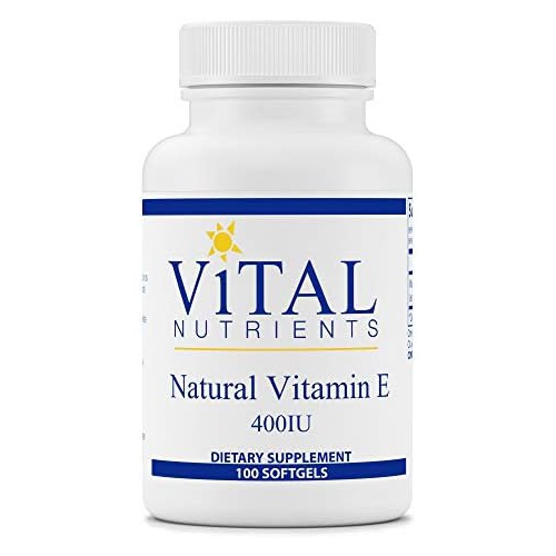  Vital Nutrients - Natural Vitamin E - Potent Antioxidant and Cardiovascular Support - 100 Softgels per Bottle - 268 mg Alpha-tocopherol