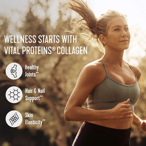  Vital Proteins Collagen Peptides Powder with Hyaluronic Acid and Vitamin C, Unflavored, 20 oz