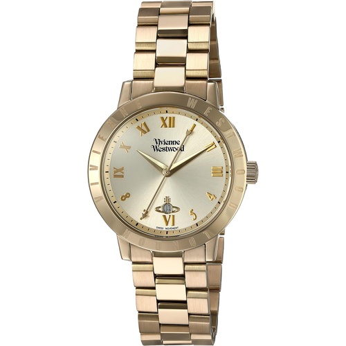 비비안웨스트우드 Vivienne Westwood Quartz Stainless Steel Watch, Color:Gold-Toned (Model: VV152GDGD)