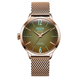 Welder Moody Stainless Steel Mesh 3 Hand Rose Gold-Tone Watch with Date 38mm