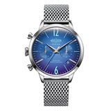 Welder Moody Stainless Steel Mesh Dual Time Watch with Date 38mm