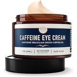 Anti-Aging Caffeine Eye Cream - Windsor Botanicals Age-Defying AHA Formula - Moisturizes, Reduces Wrinkles, Dark Circles and Puffiness - With Soothing 100 Percent Pure Brazilian Gr